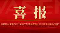 喜乐在线登录网址
新材荣膺“2022房地产配套供应链上市公司盈利能力五强”